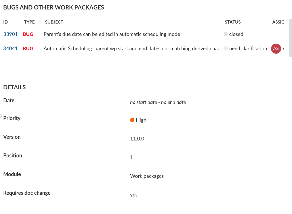 Work package with query group for children