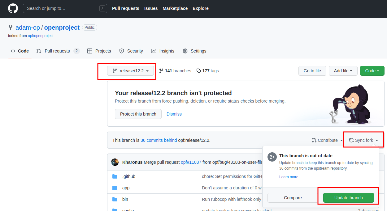 sync fork update branch