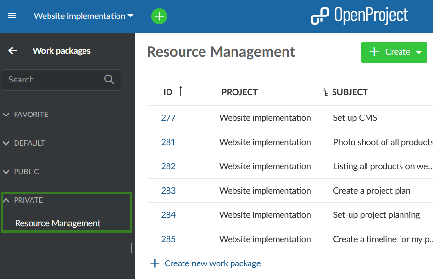 Nepenthes work package private filter